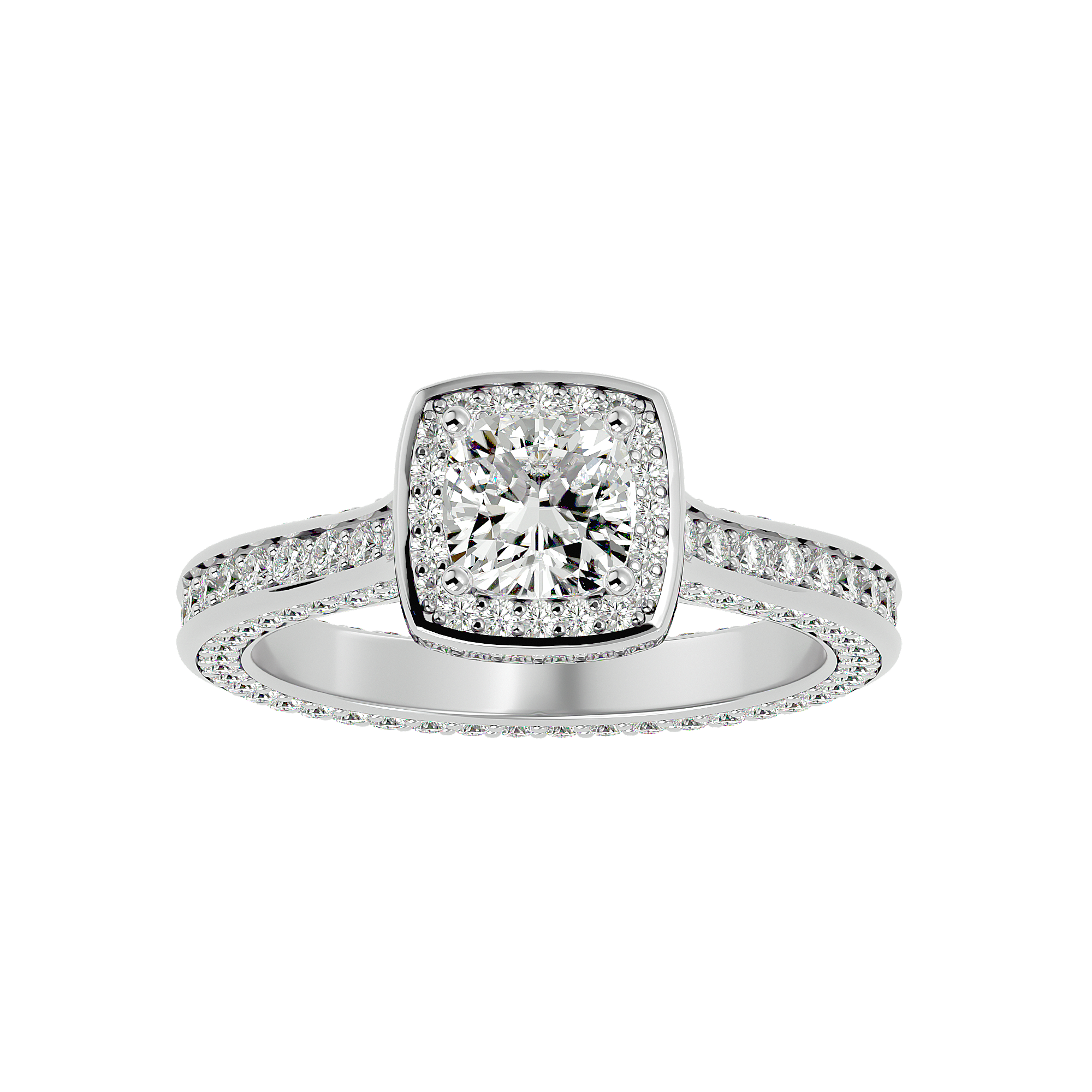Eloise Solitaire Halo Ring