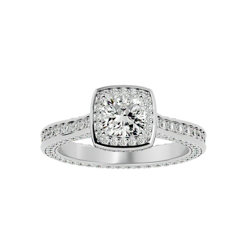 Eloise Solitaire Halo Ring