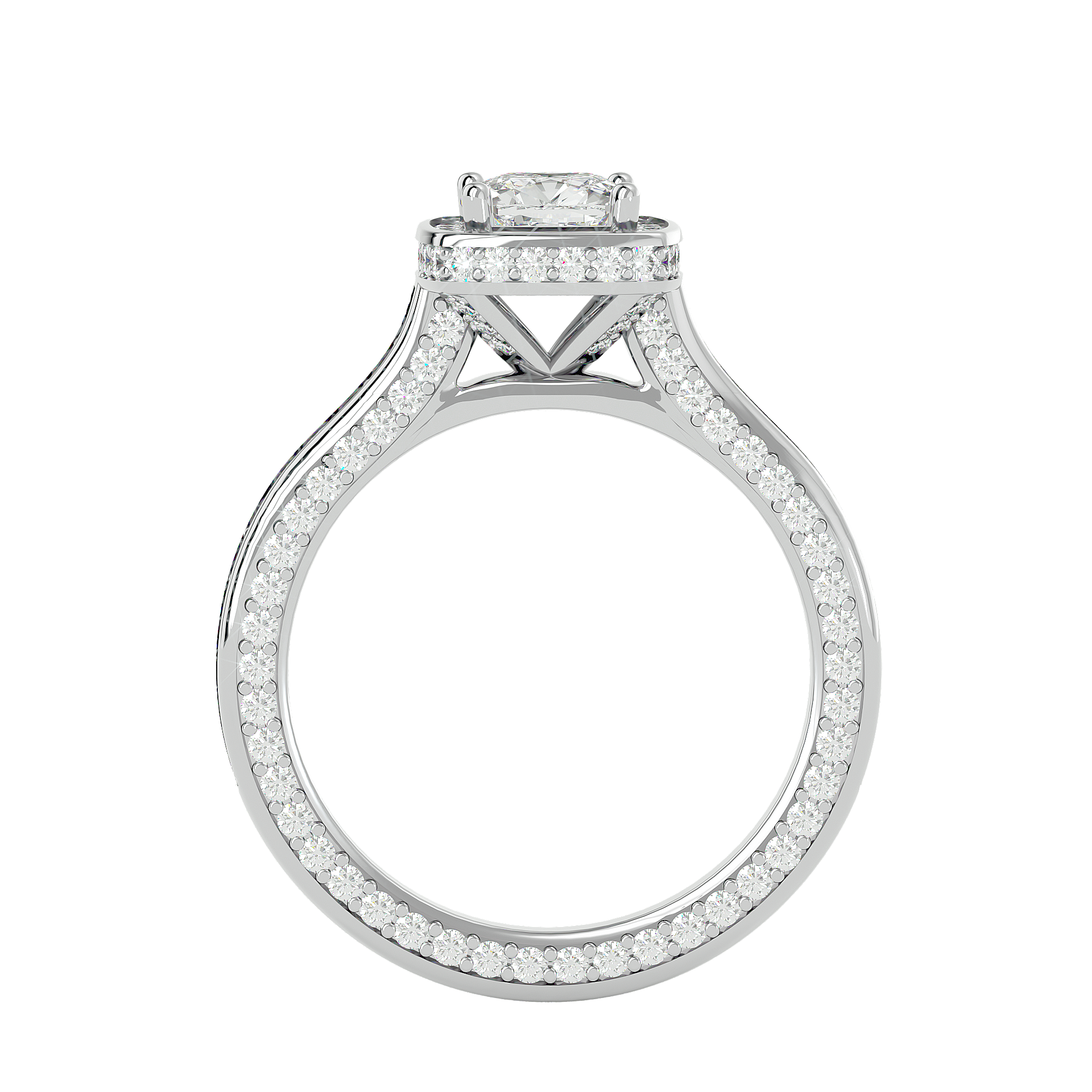Eloise Solitaire Halo Ring