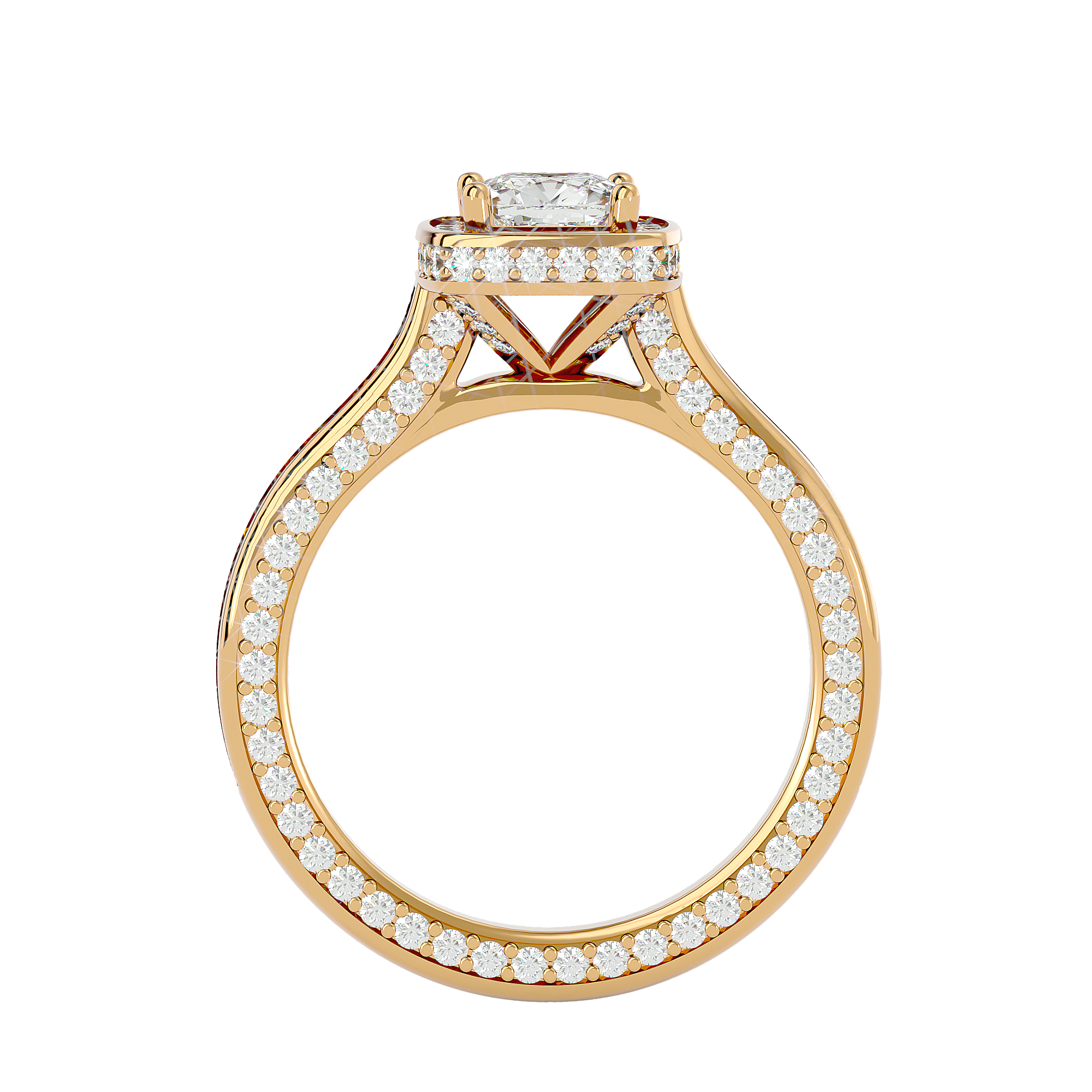 Eloise Solitaire Halo Ring
