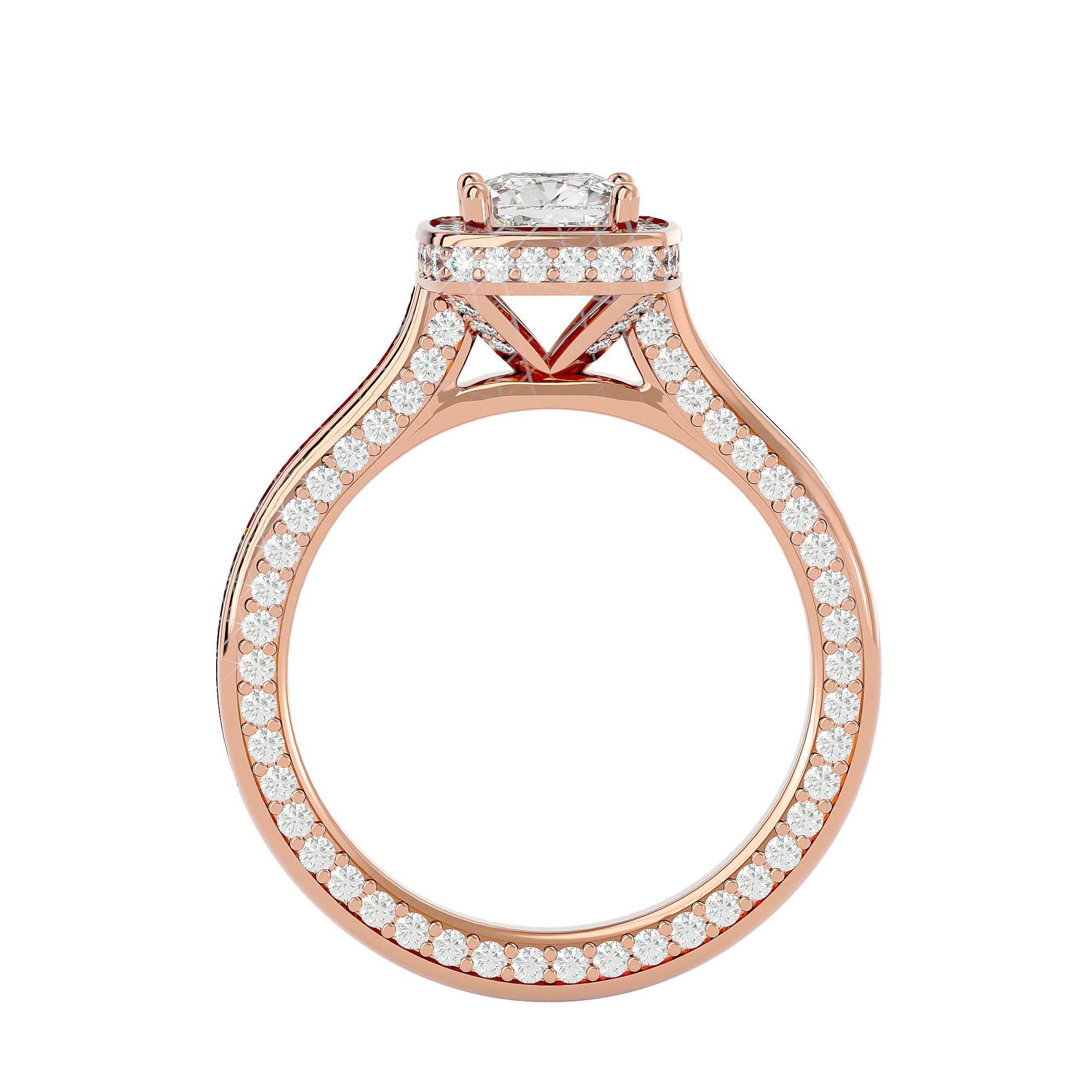 Eloise Solitaire Halo Ring
