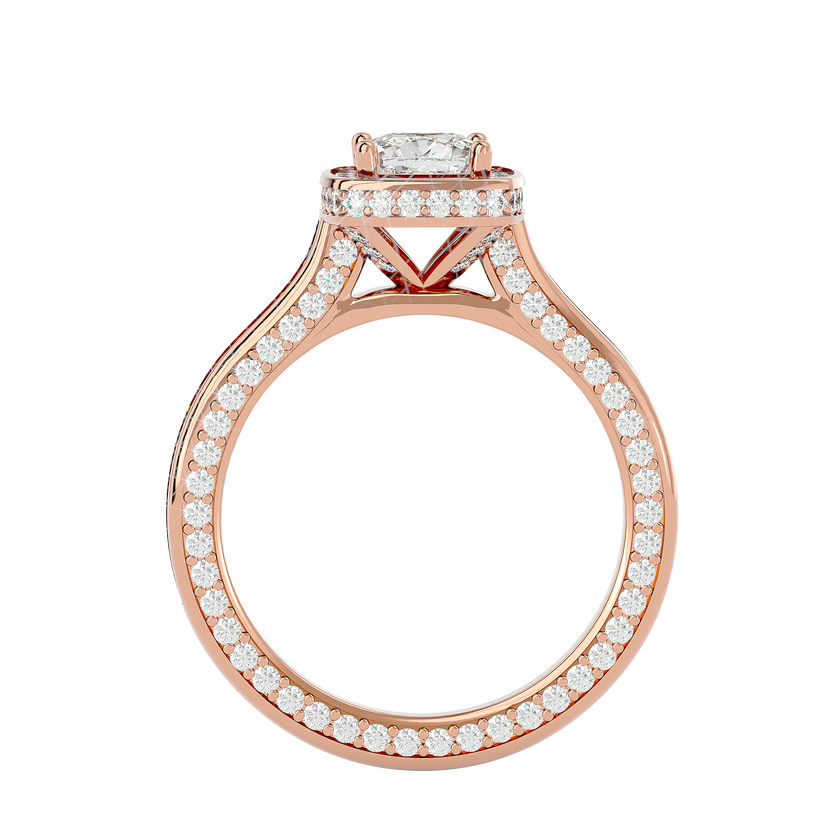 Eloise Solitaire Halo Ring