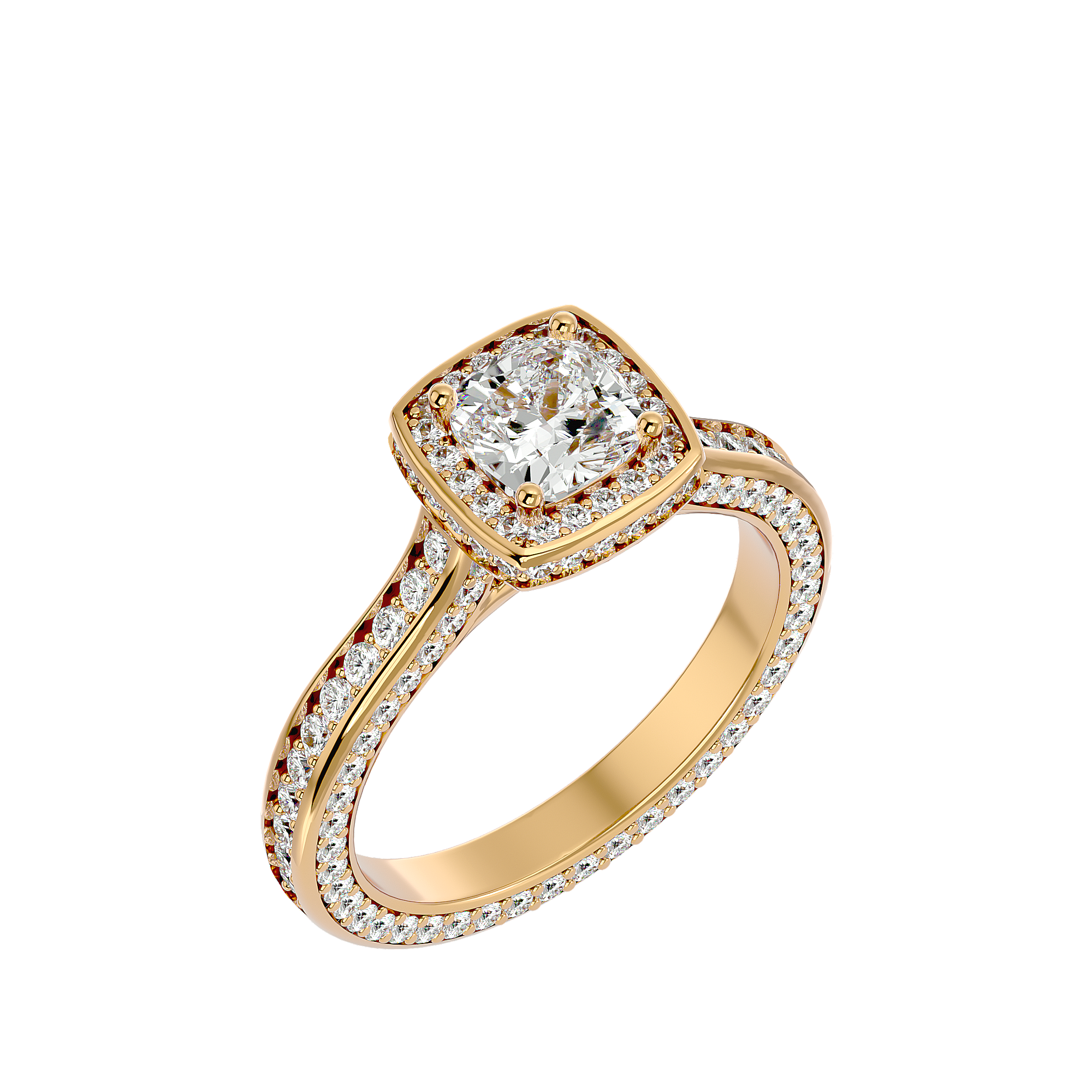 Eloise Solitaire Halo Ring