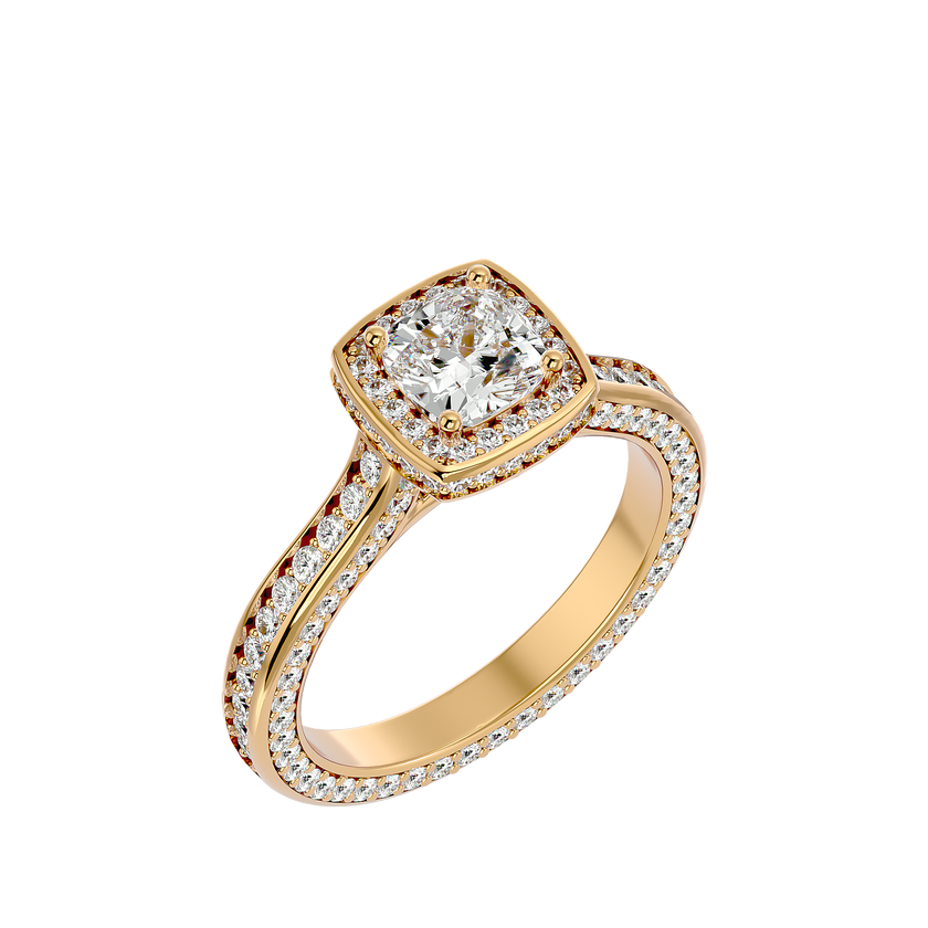 Eloise Solitaire Halo Ring