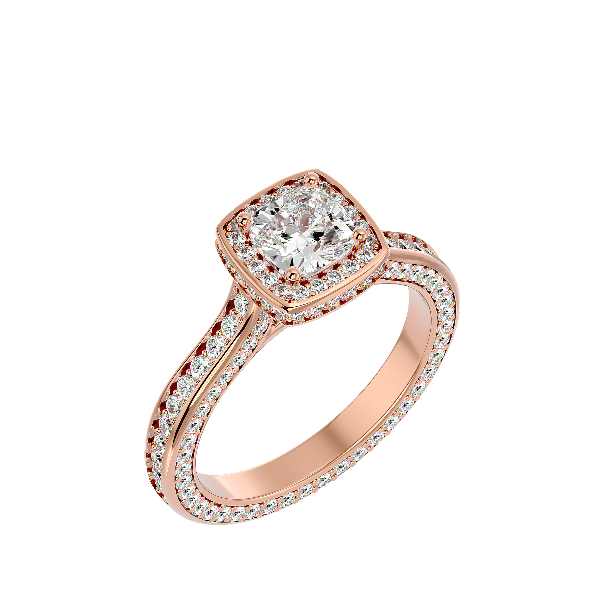 Eloise Solitaire Halo Ring