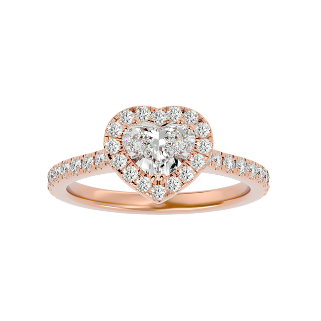 Elizabeth Solitaire Halo Ring