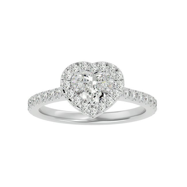 Elizabeth Solitaire Halo Ring
