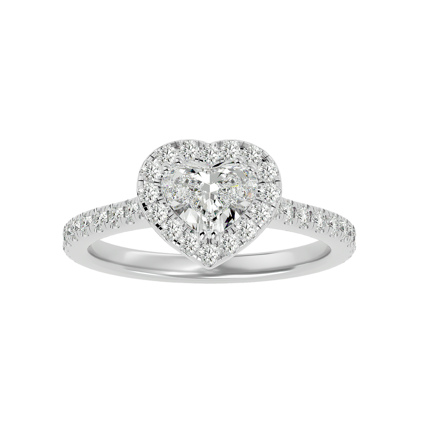 Elizabeth Solitaire Halo Ring