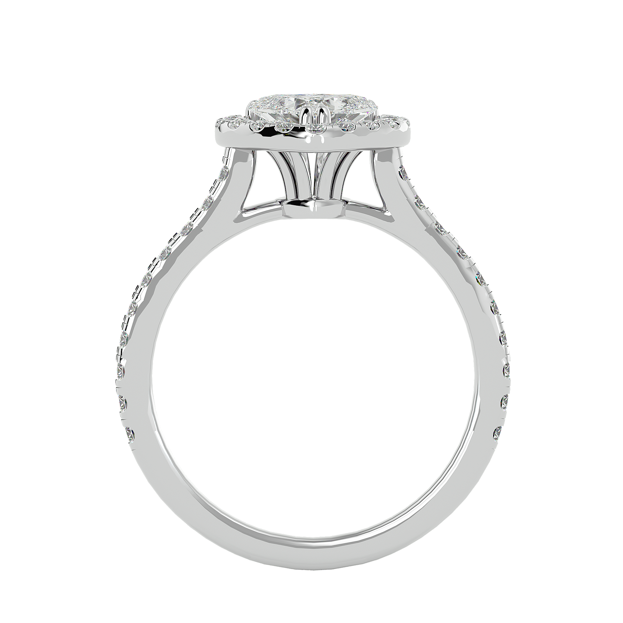 Elizabeth Solitaire Halo Ring