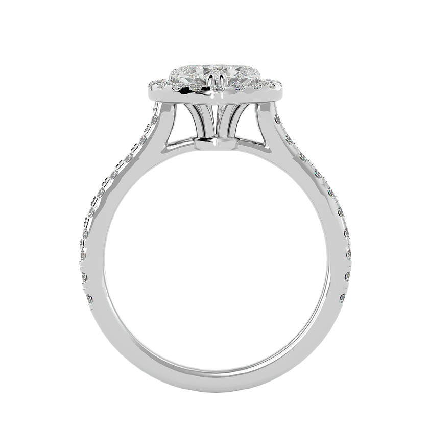 Elizabeth Solitaire Halo Ring