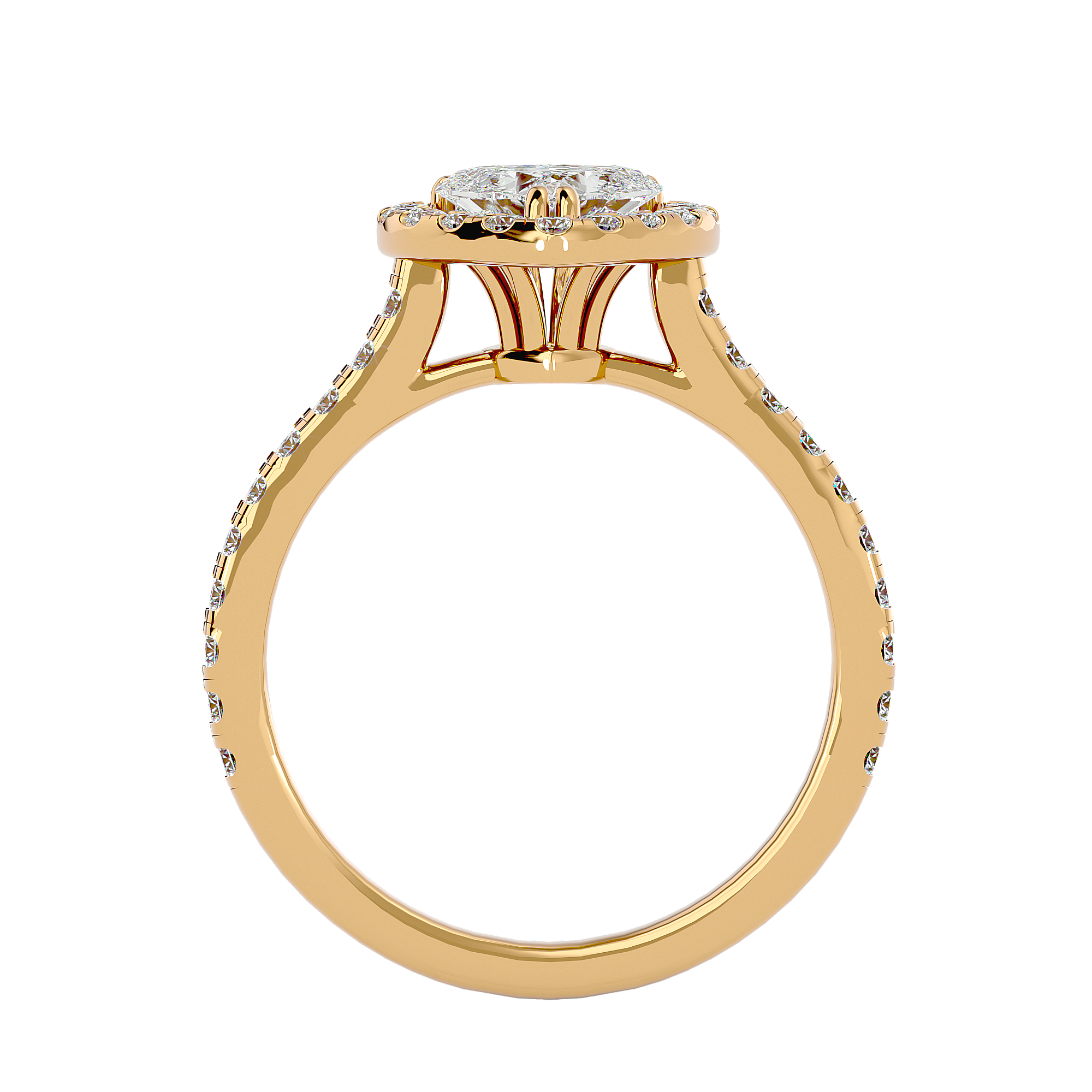 Elizabeth Solitaire Halo Ring