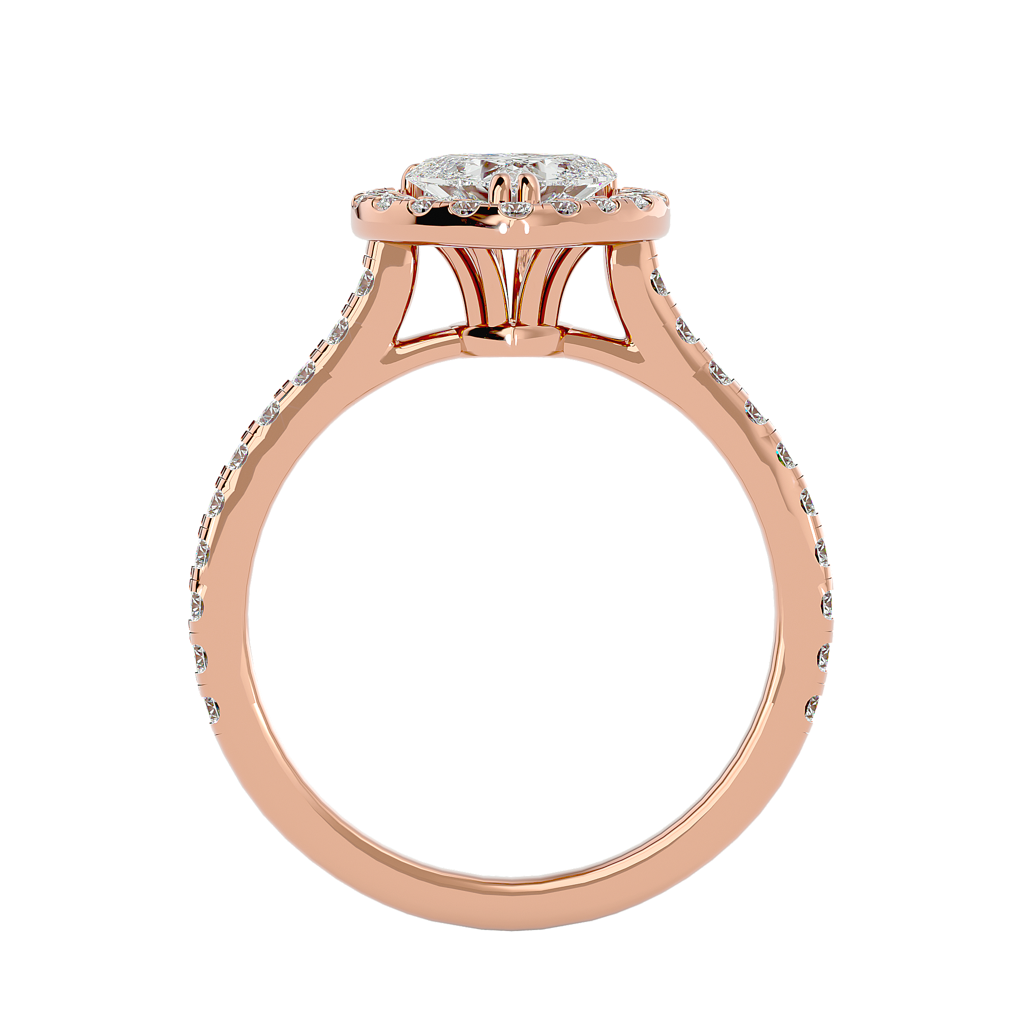 Elizabeth Solitaire Halo Ring