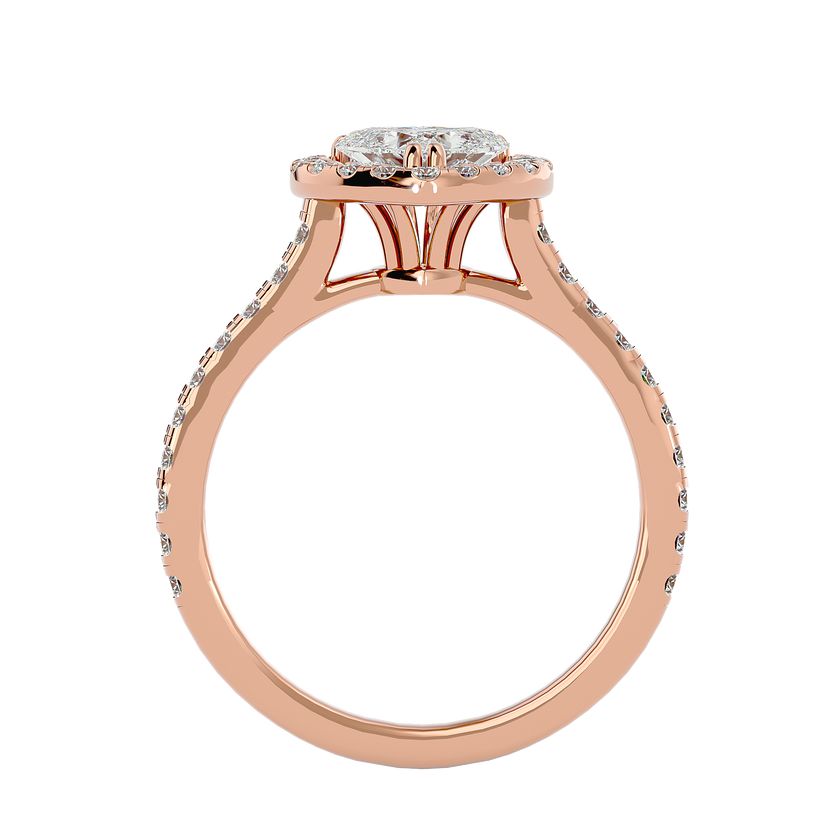 Elizabeth Solitaire Halo Ring