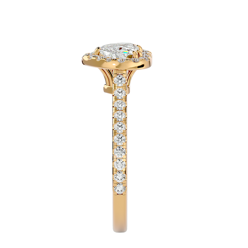 Elizabeth Solitaire Halo Ring