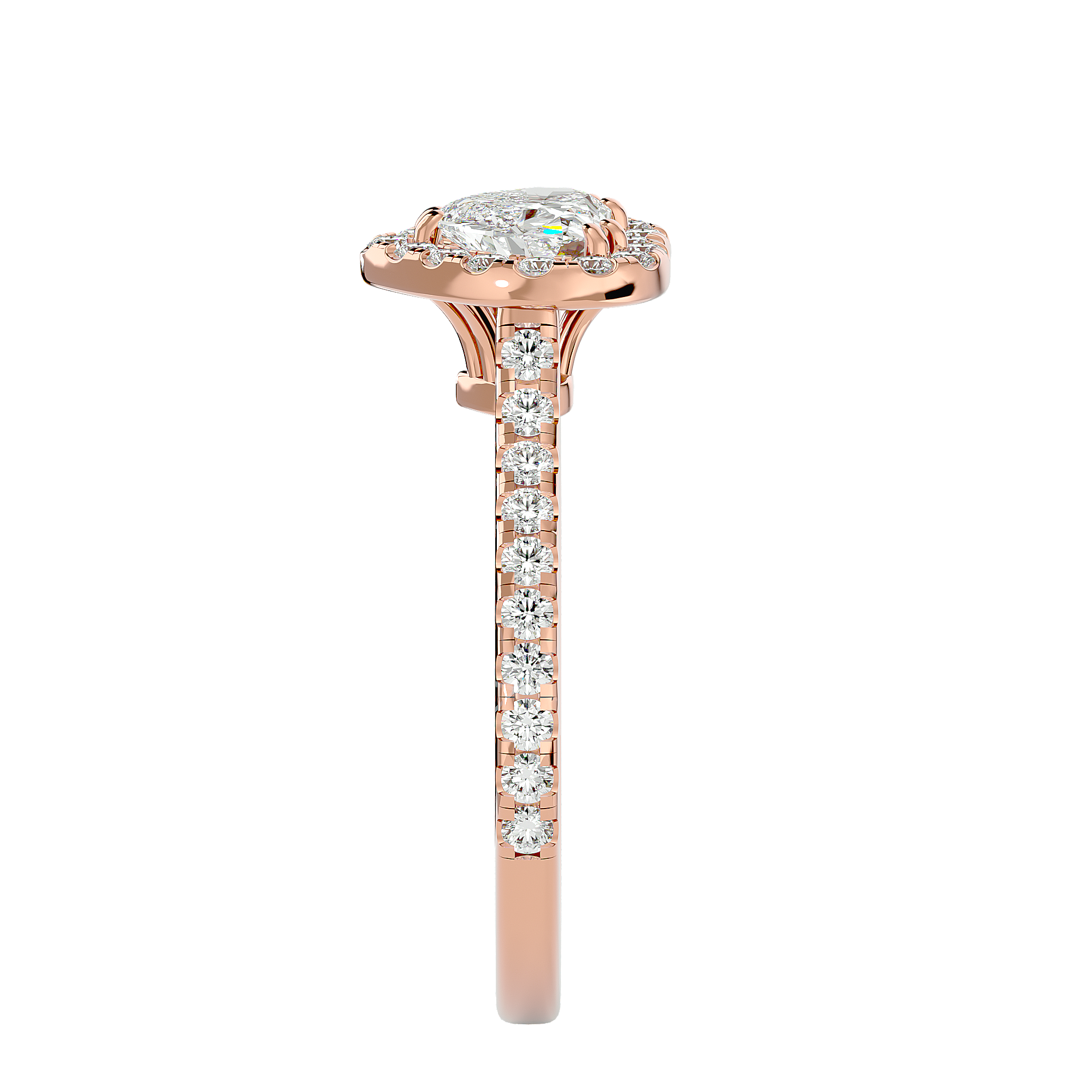 Elizabeth Solitaire Halo Ring