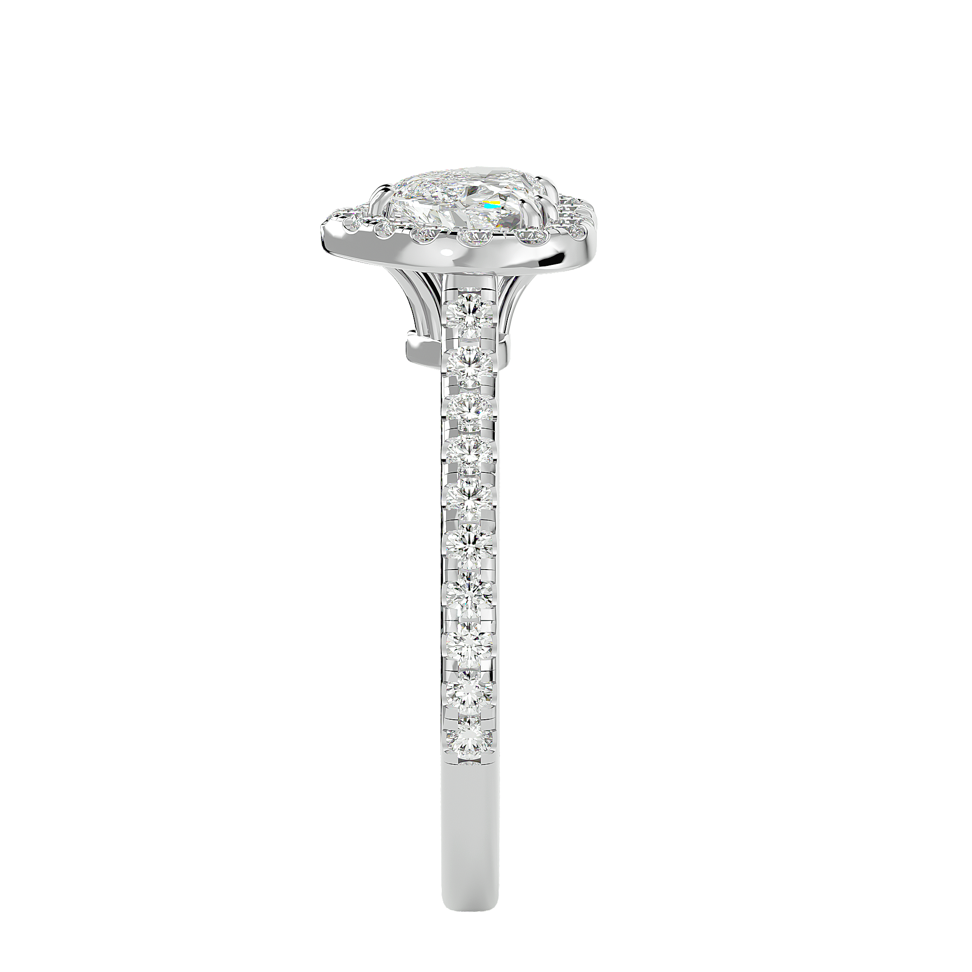 Elizabeth Solitaire Halo Ring