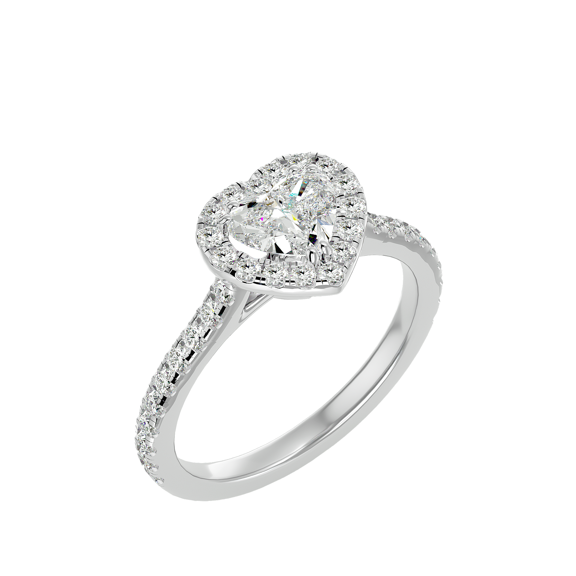 Elizabeth Solitaire Halo Ring