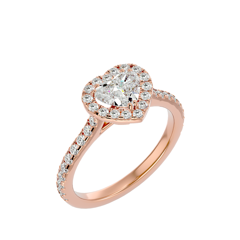 Elizabeth Solitaire Halo Ring