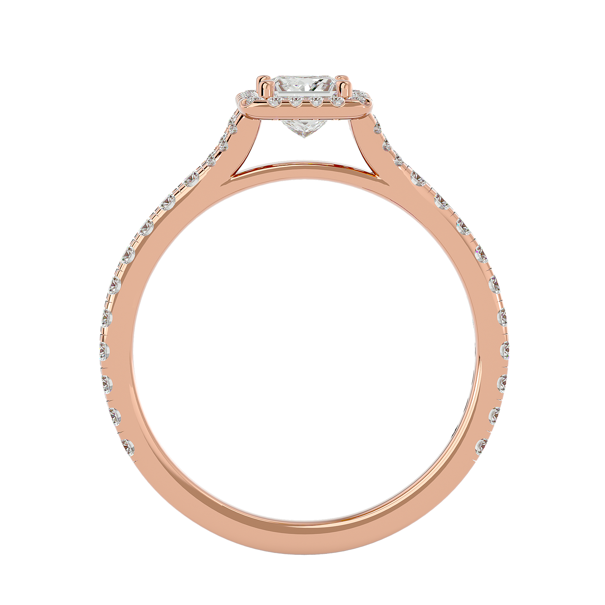 Mason Solitaire Halo Ring