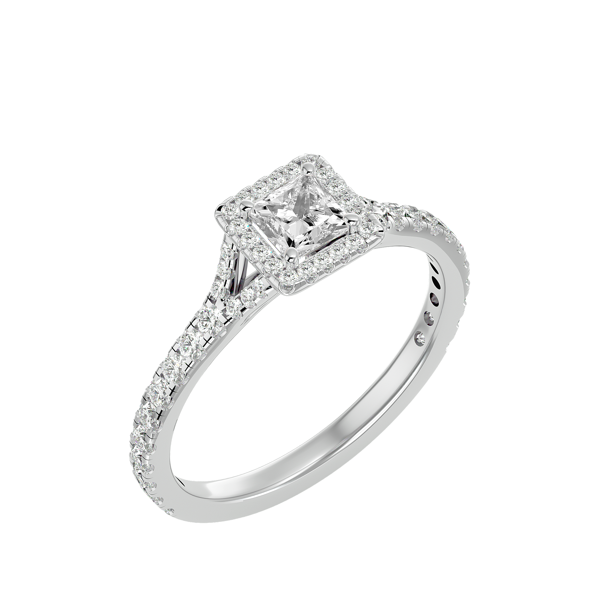 Mason Solitaire Halo Ring