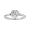Victoria Solitaire Halo Ring