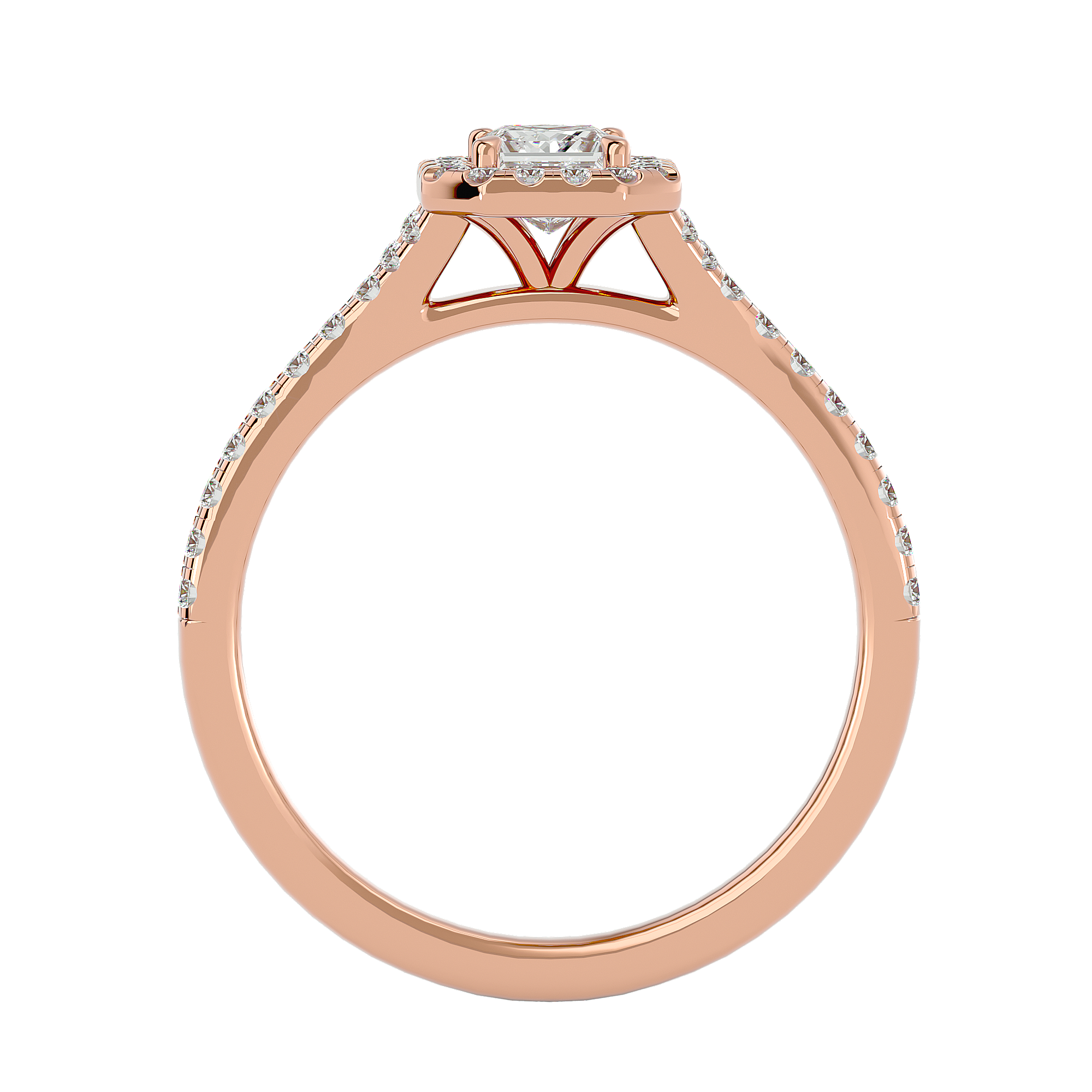 Victoria Solitaire Halo Ring
