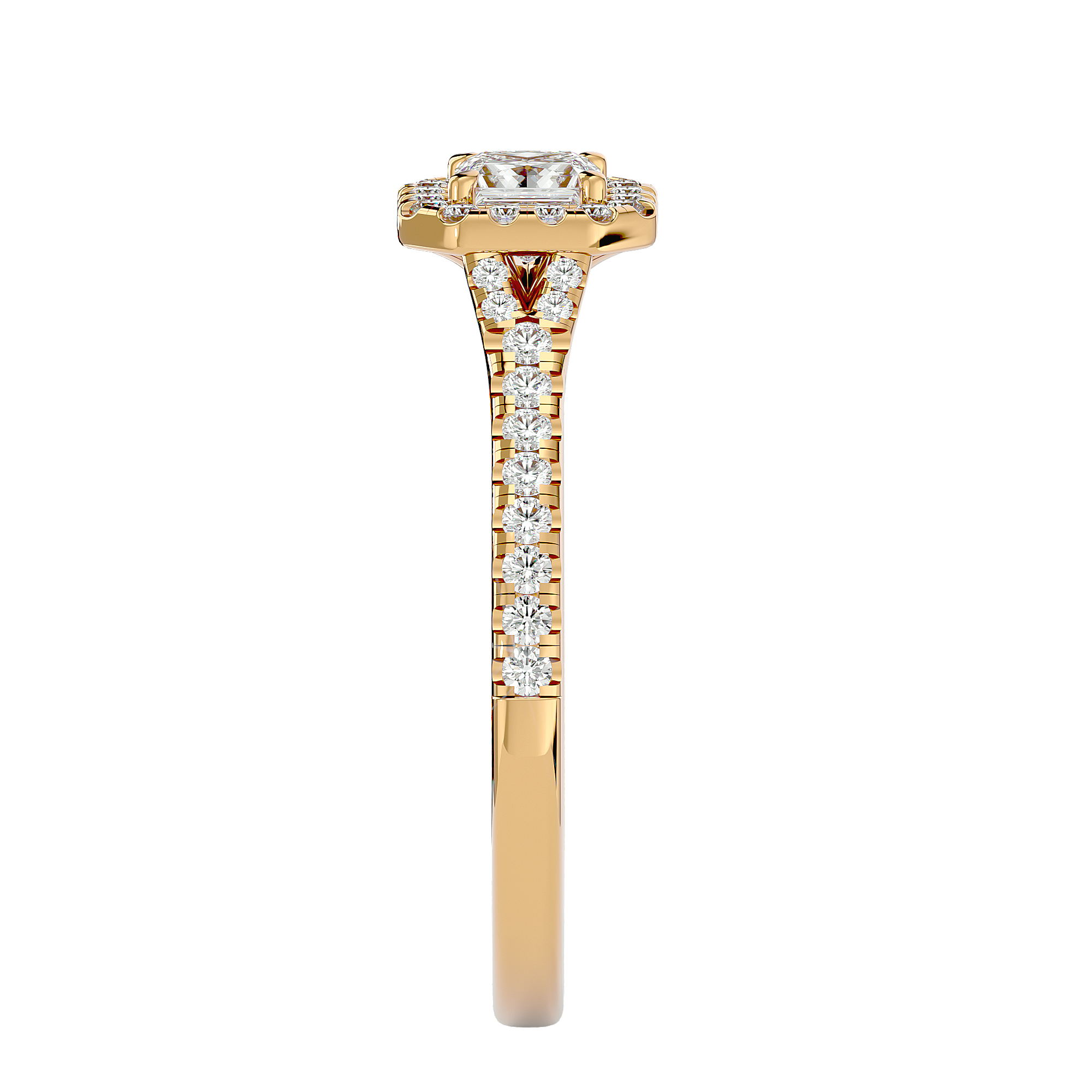 Victoria Solitaire Halo Ring