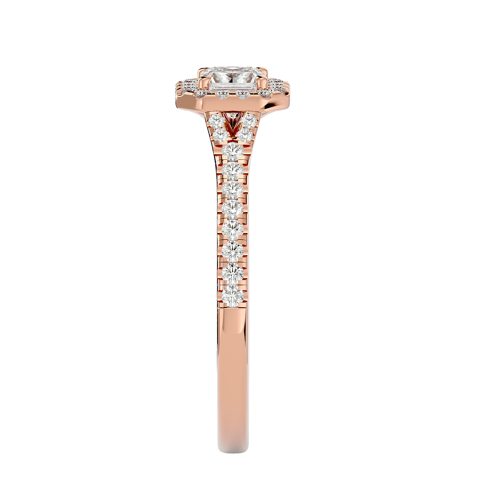 Victoria Solitaire Halo Ring
