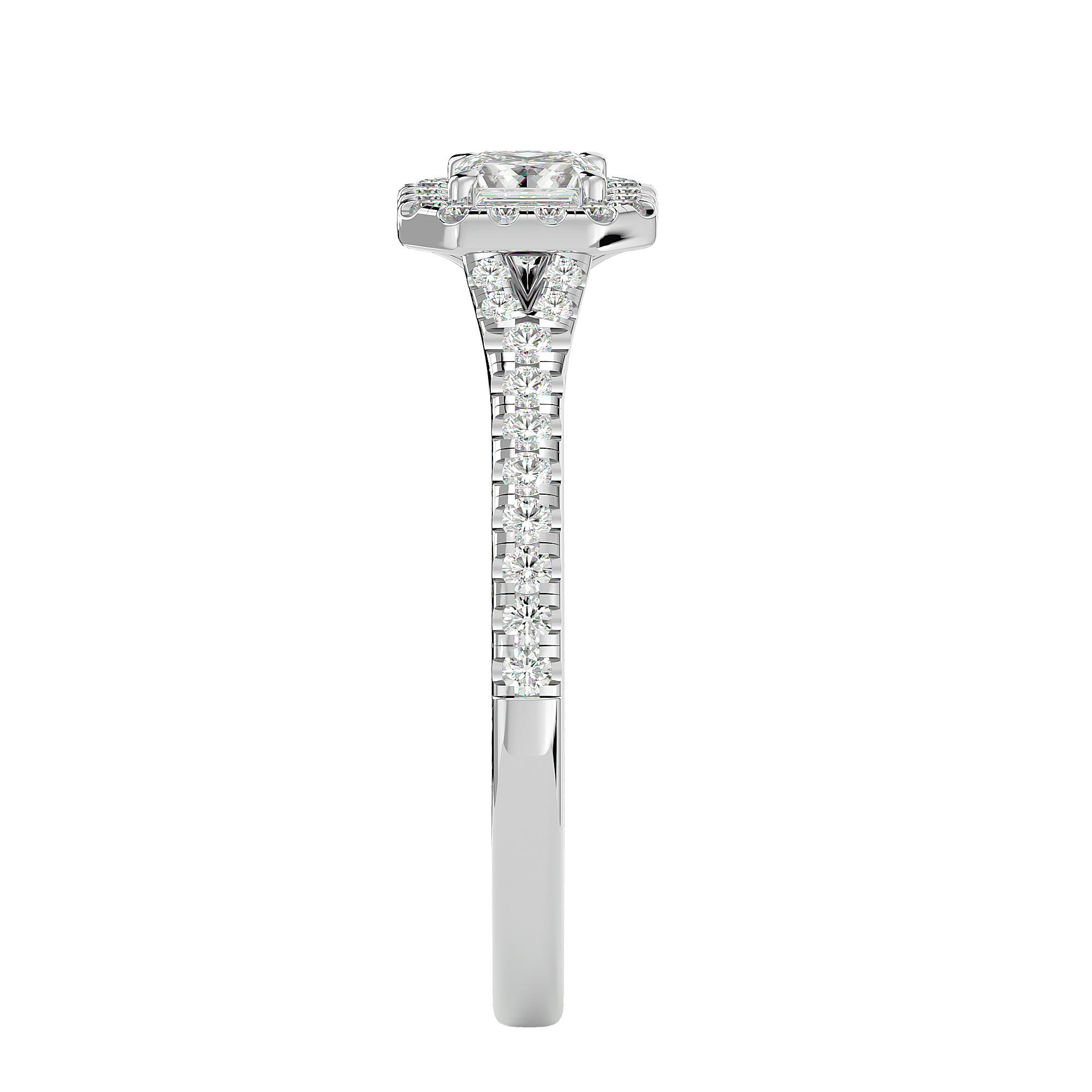 Victoria Solitaire Halo Ring