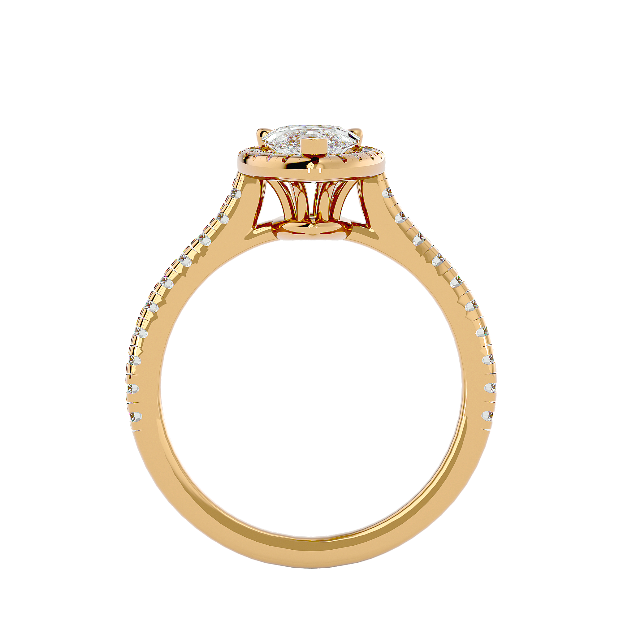 Noah Solitaire Halo Ring