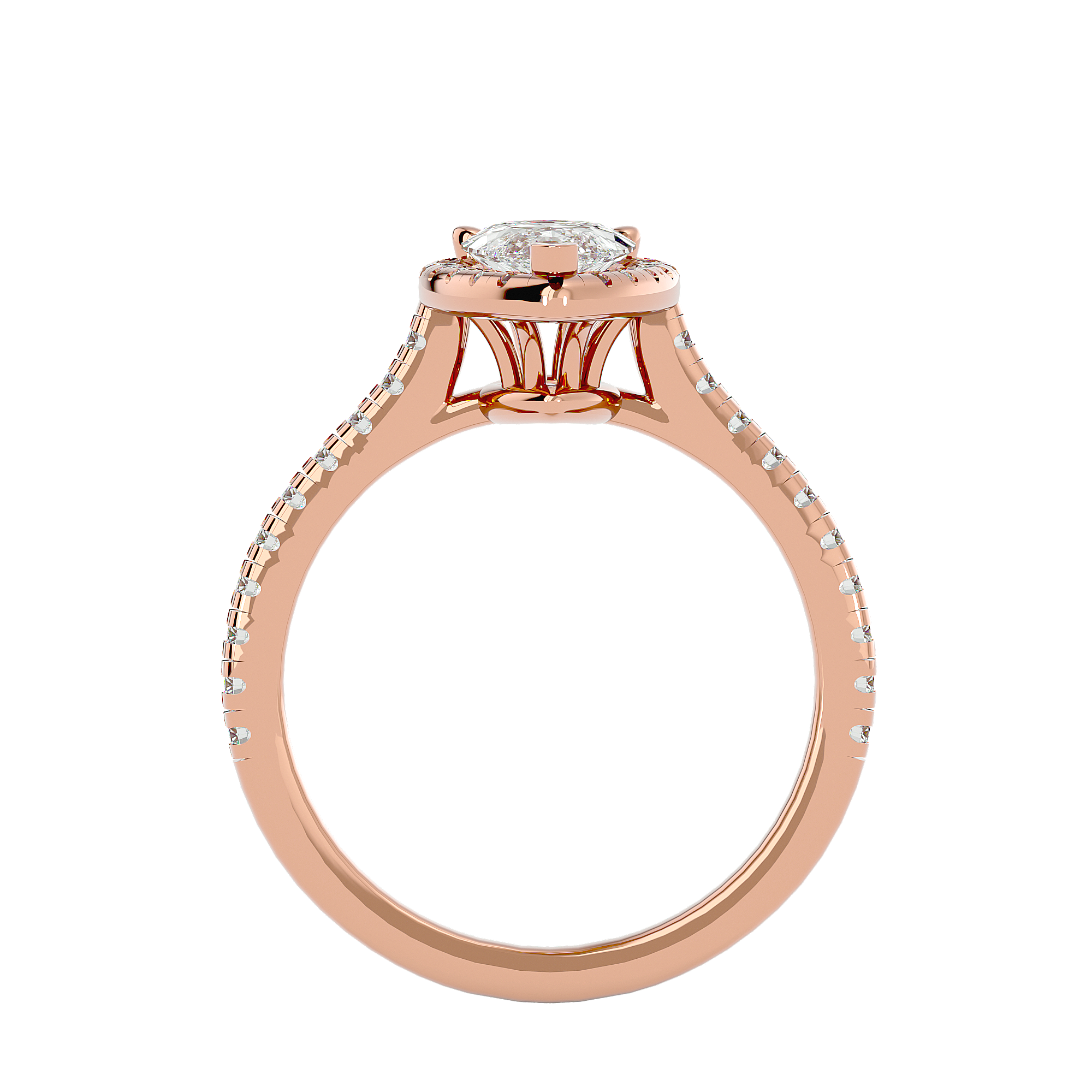 Noah Solitaire Halo Ring