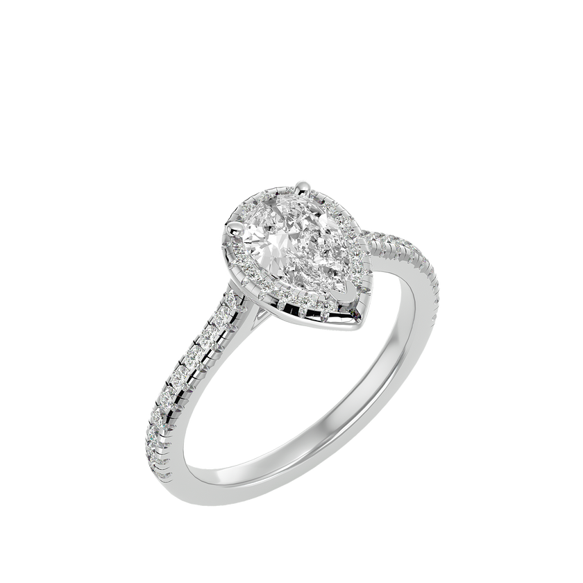 Noah Solitaire Halo Ring