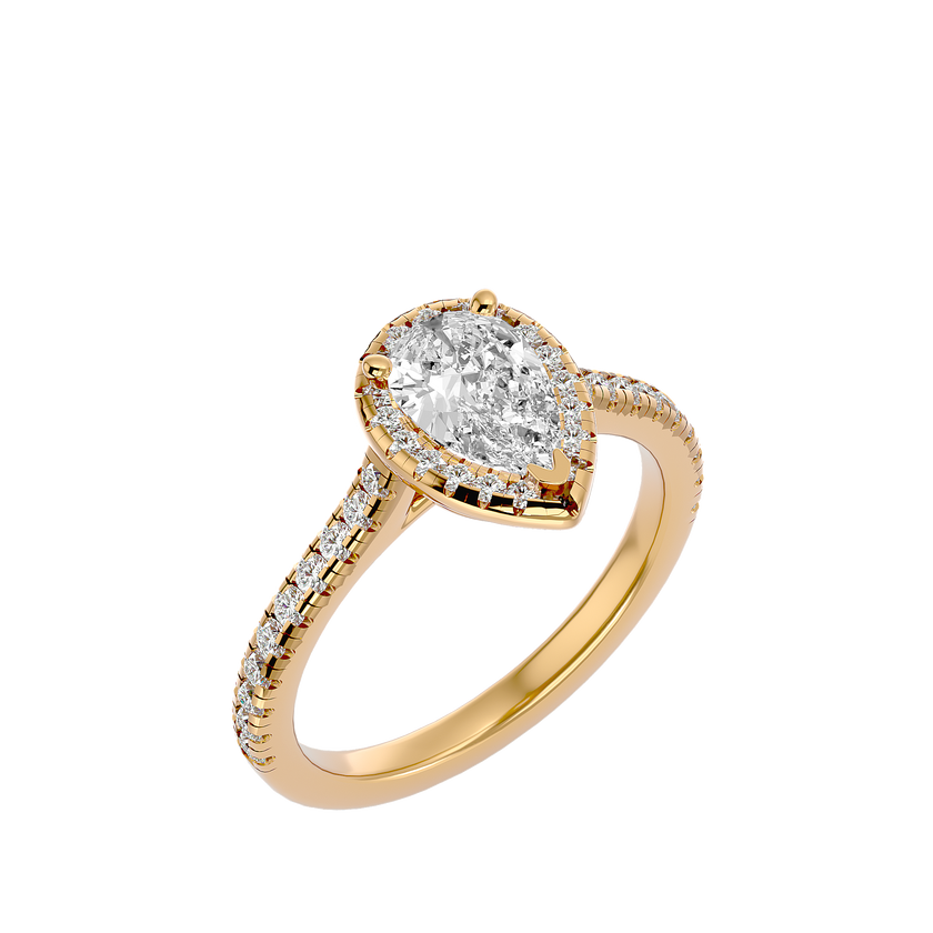 Noah Solitaire Halo Ring
