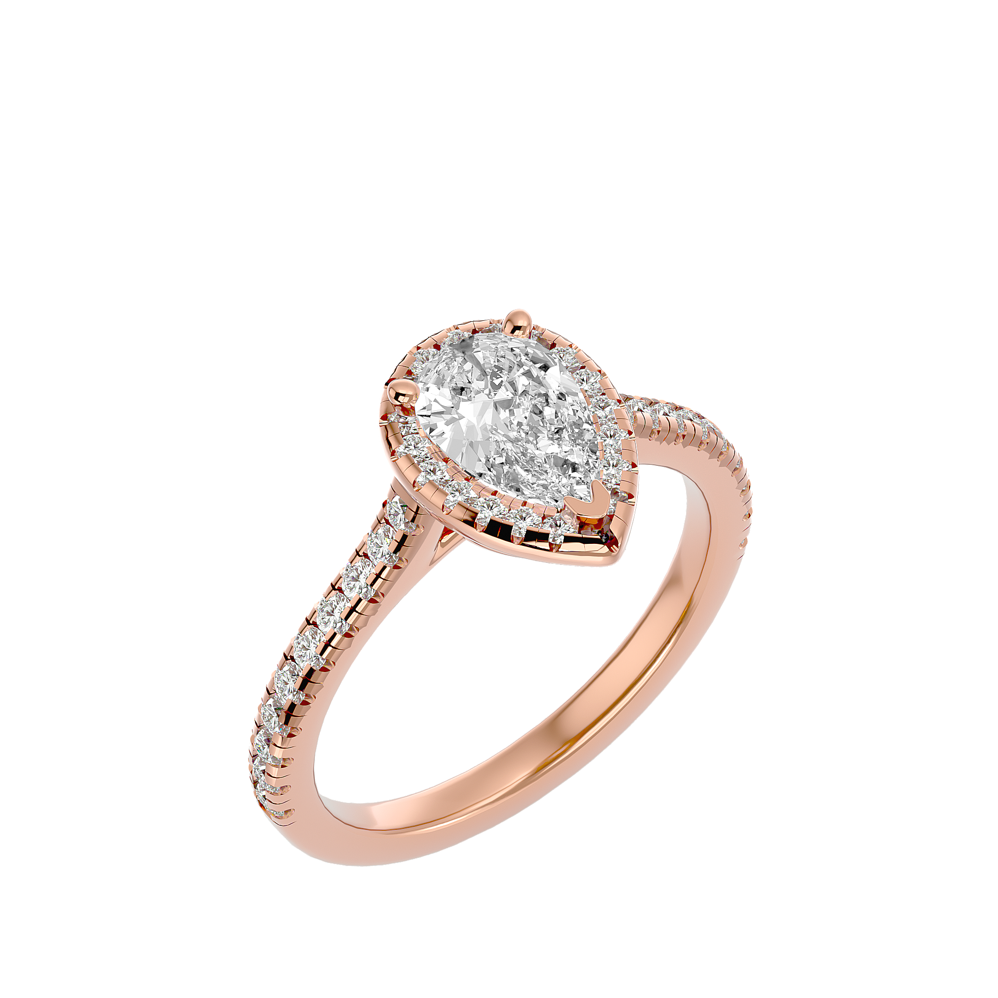 Noah Solitaire Halo Ring