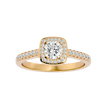 Mira Solitaire Halo Ring