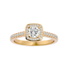 Mira Solitaire Halo Ring