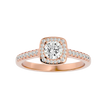 Mira Solitaire Halo Ring