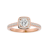 Mira Solitaire Halo Ring