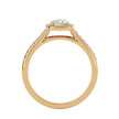 Mira Solitaire Halo Ring