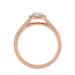 Mira Solitaire Halo Ring