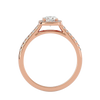 Mira Solitaire Halo Ring