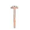 Mira Solitaire Halo Ring