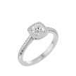 Mira Solitaire Halo Ring
