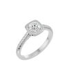 Mira Solitaire Halo Ring