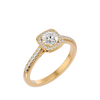 Mira Solitaire Halo Ring