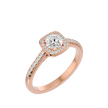 Mira Solitaire Halo Ring