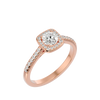 Mira Solitaire Halo Ring