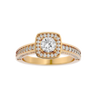 Zoey Solitaire Halo Ring