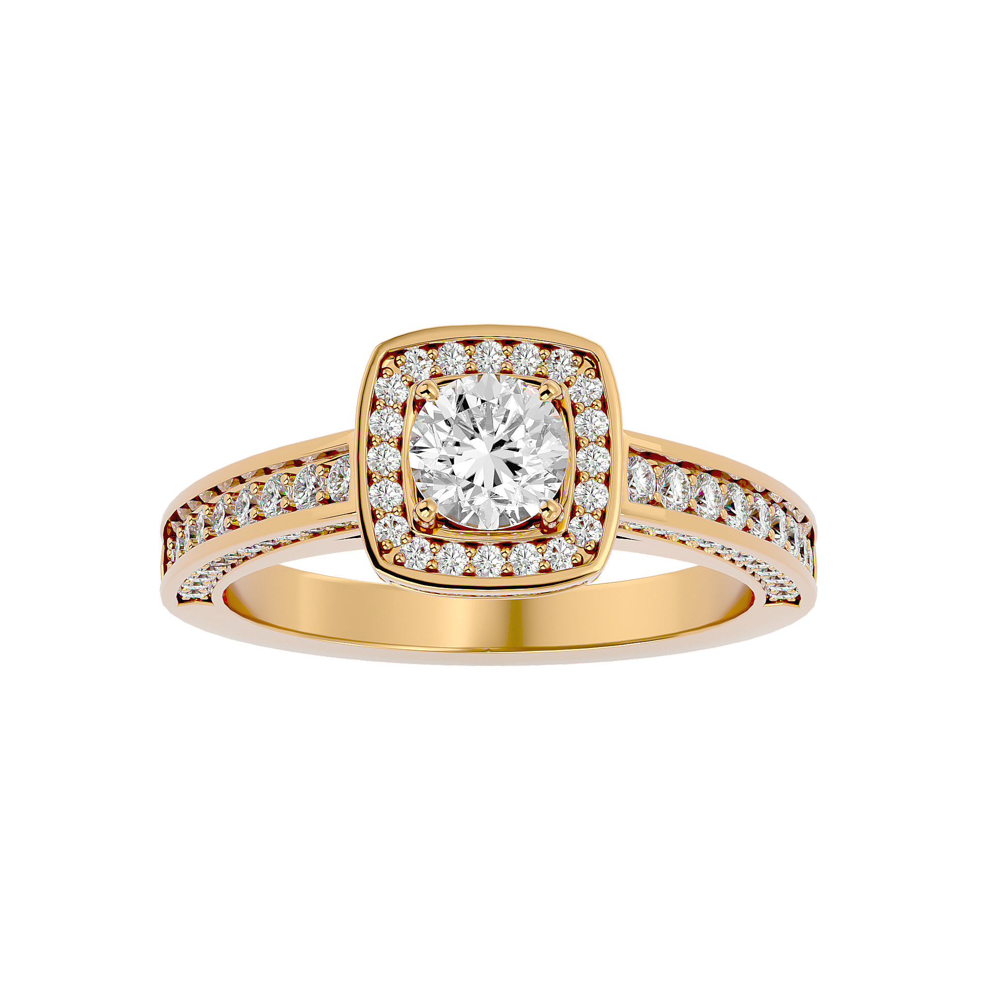 Zoey Solitaire Halo Ring