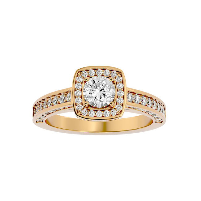 Zoey Solitaire Halo Ring